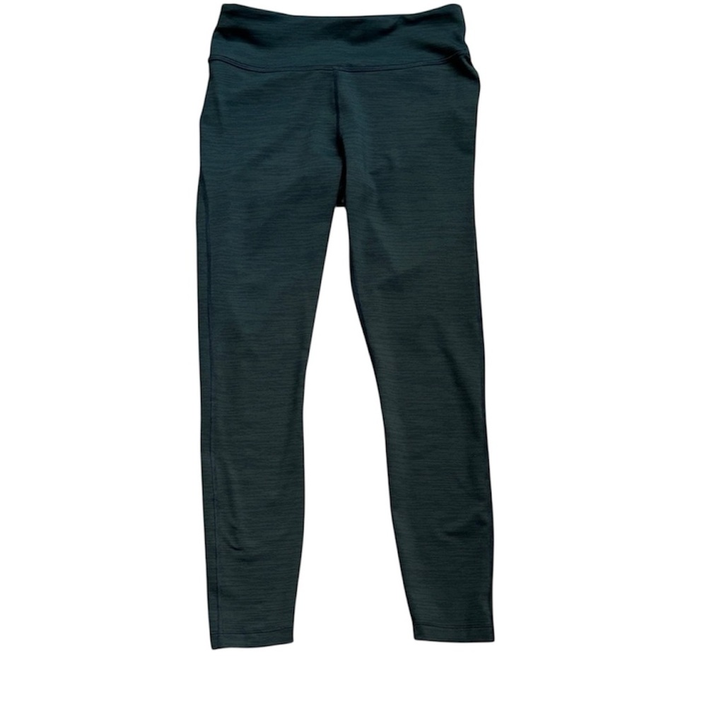 Outdoor Voices Green With Blue Line Pattern Leggings Size Small